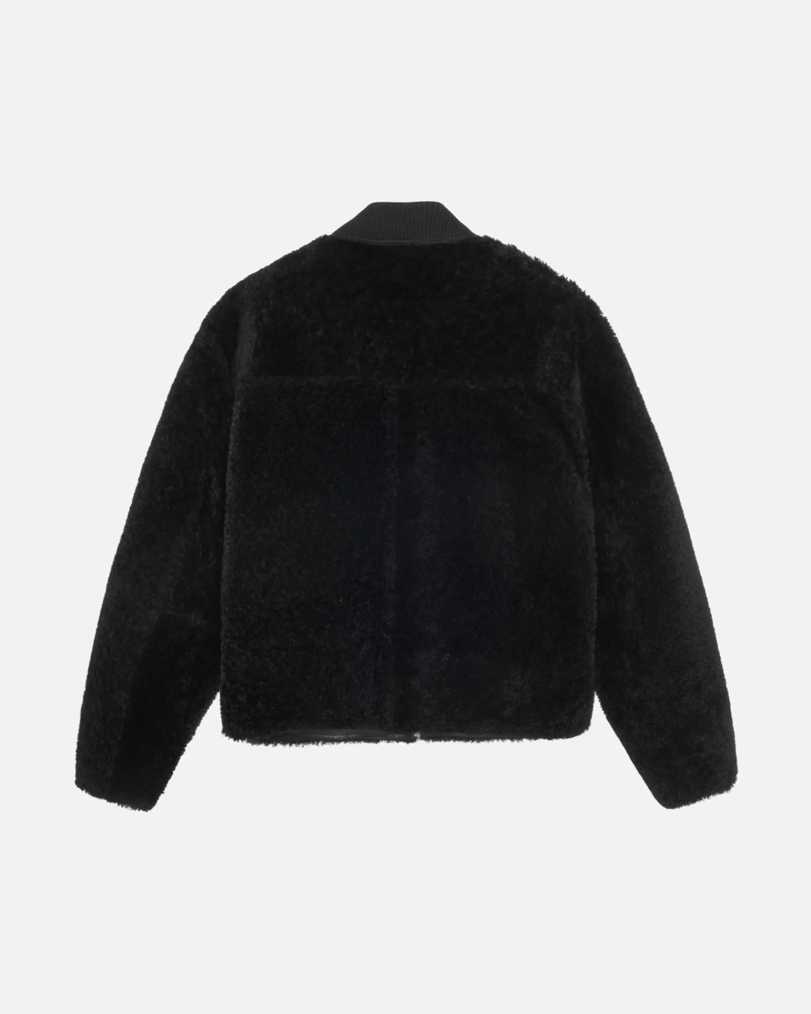 Outerwear>Stüssy SHEARLING REVERSIBLE BOMBER Black