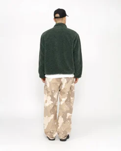 Outerwear>Stüssy SHERPA REVERSIBLE JACKET Dark Green
