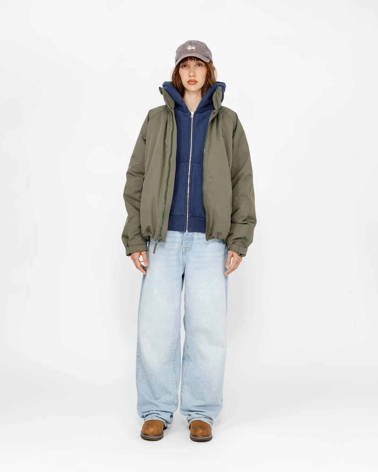 Outerwear>Stüssy SHORT MILITARY PARKA Pine