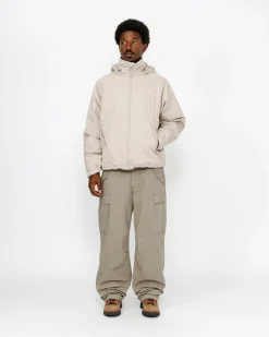 Outerwear>Stüssy SHORT MILITARY PARKA Stone