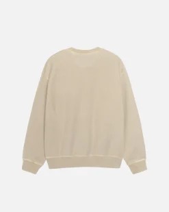 Crews>Stüssy SMOOTH STOCK CREW PIGMENT DYED Khaki