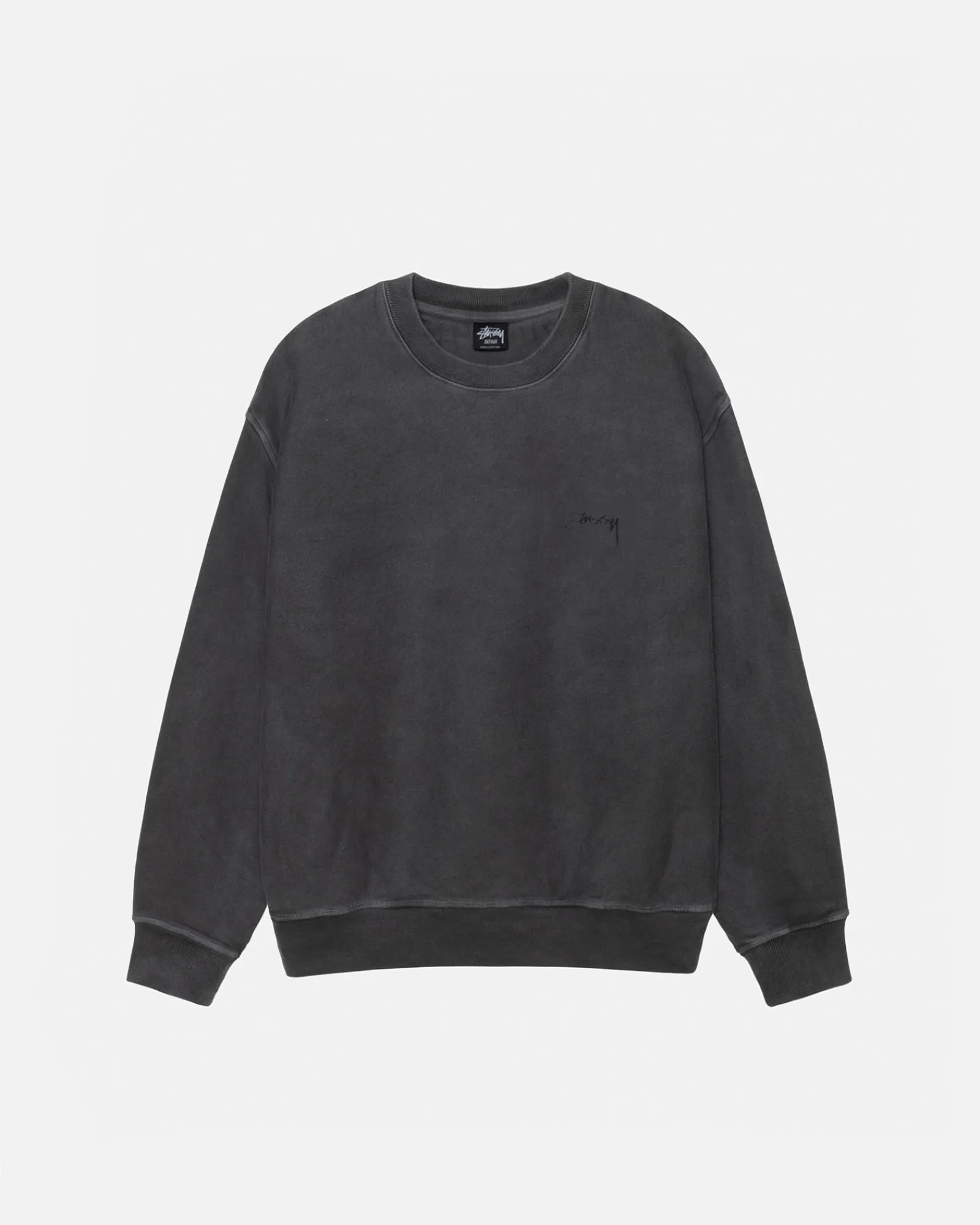 Crews>Stüssy SMOOTH STOCK CREW PIGMENT DYED Black/Black
