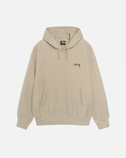 Hoodies>Stüssy SMOOTH STOCK HOODIE PIGMENT DYED Khaki