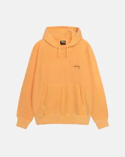 Hoodies>Stüssy SMOOTH STOCK HOODIE PIGMENT DYED Orange