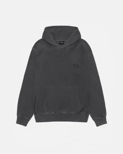 Hoodies>Stüssy SMOOTH STOCK HOODIE PIGMENT DYED Black/Black