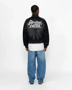 Outerwear>Stüssy SOUVENIR JACKET Black