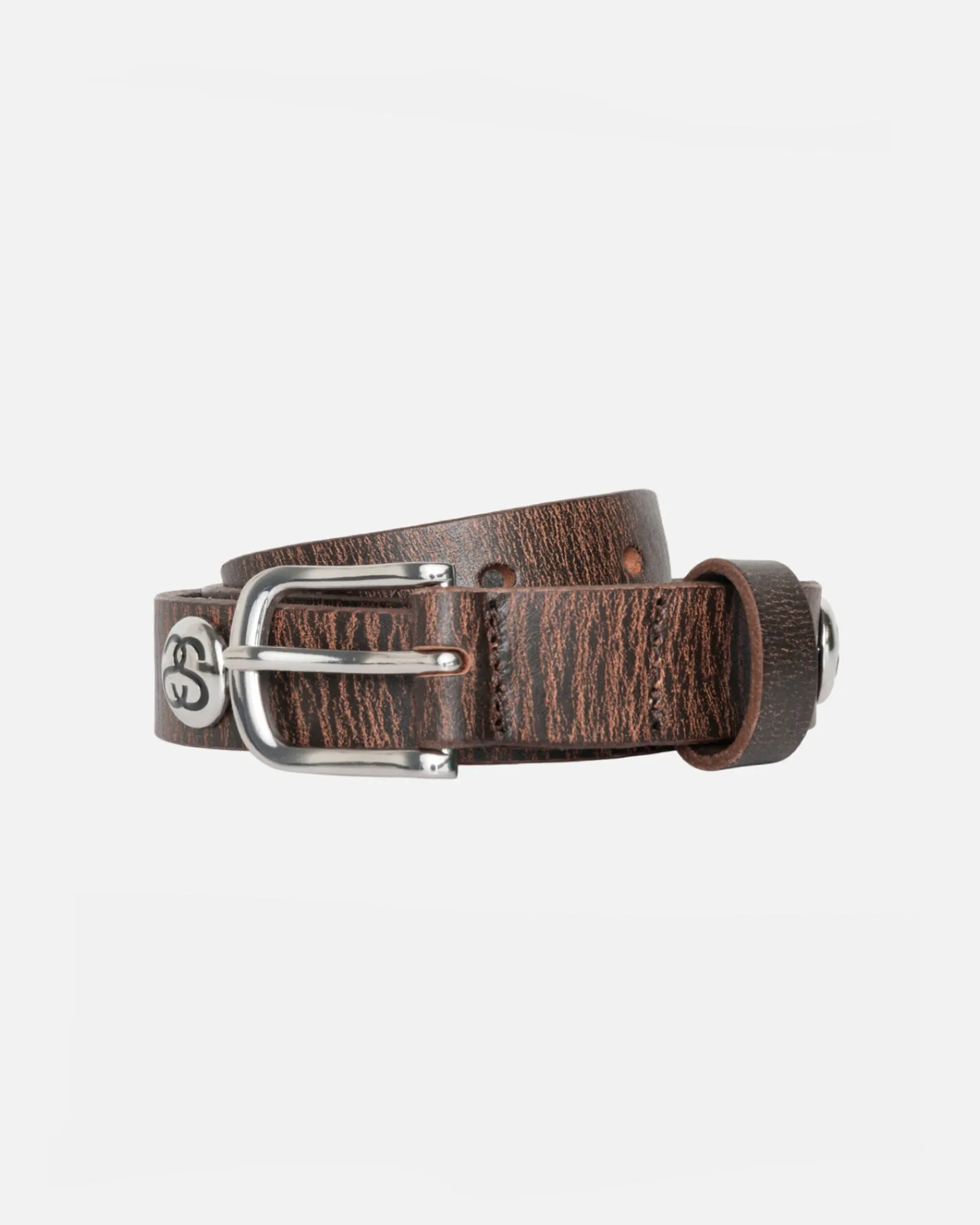 Accessories>Stüssy SS-LINK STUDDED BELT Distressed Brown