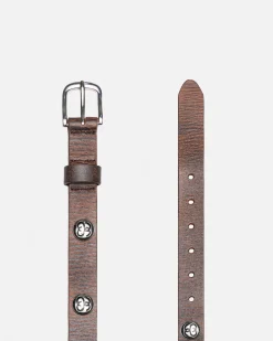 Accessories>Stüssy SS-LINK STUDDED BELT Distressed Brown