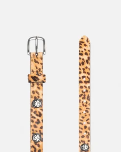 Accessories>Stüssy SS-LINK STUDDED BELT Hairy Cheetah Print