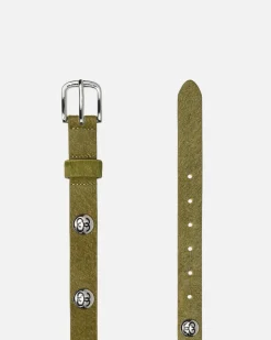 Accessories>Stüssy SS-LINK STUDDED BELT Hairy Moss