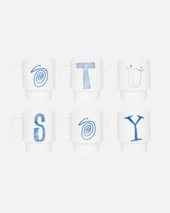 Accessories>Stüssy STACKING MUG SET OF 6 White