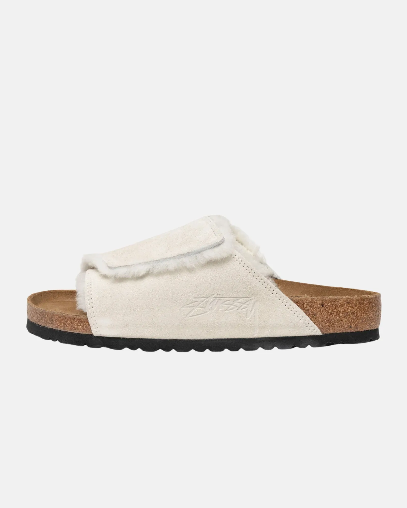Accessories>Stüssy STÜSSY & BIRKENSTOCK SOLANA SHEARLING SLIDE Bone