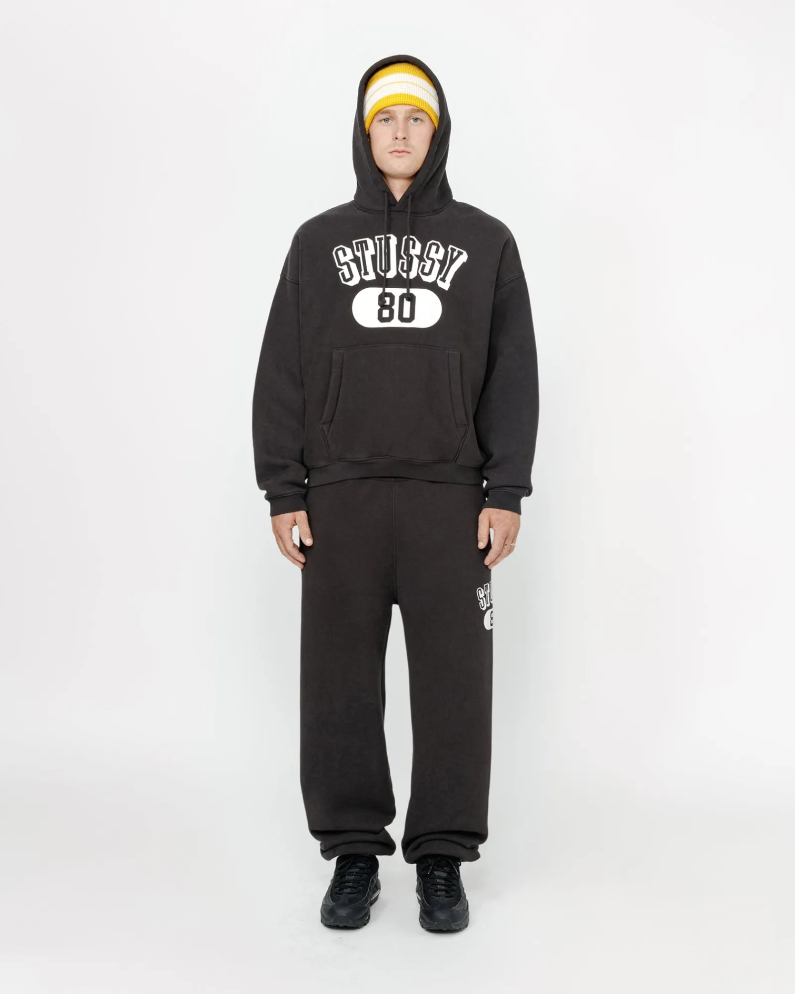 Pants>Stüssy STÜSSY 80 FLEECE PANT Washed Black