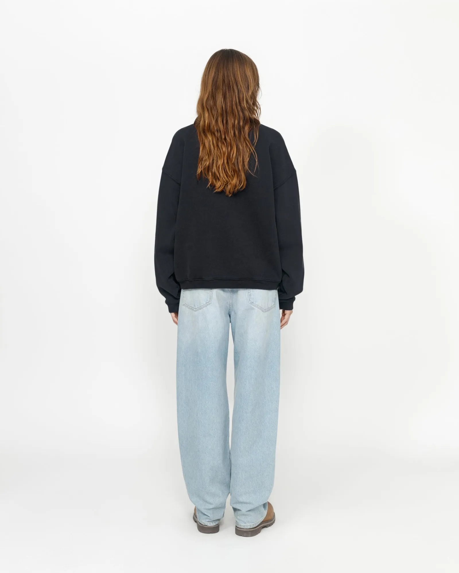 Crews>Stüssy STÜSSY ATHLETICS CREW Washed Black