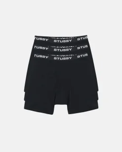 Accessories>Stüssy STÜSSY BOXER BRIEFS 3 PACK Black