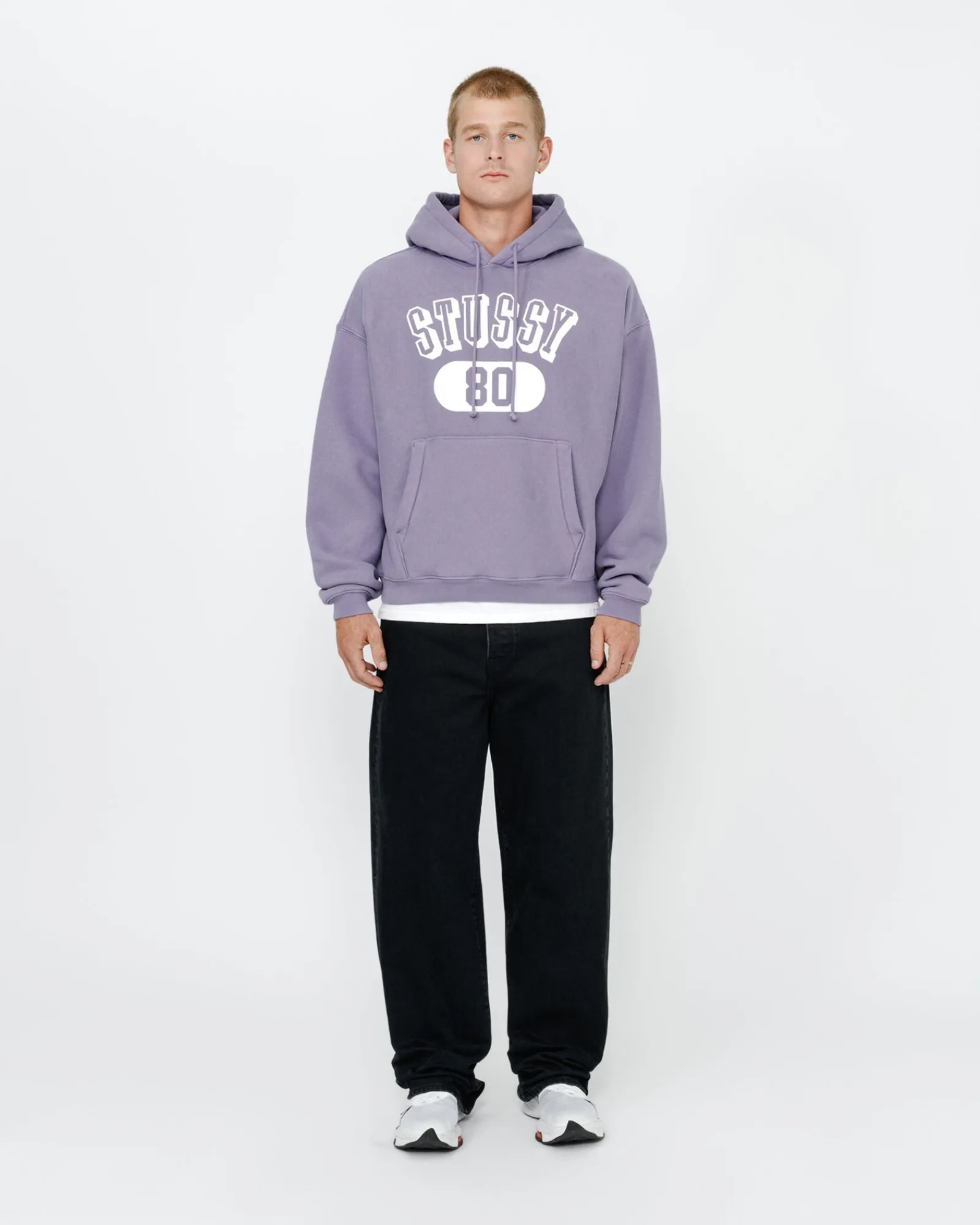 Hoodies>Stüssy STUSSY 80 RELAXED HOODIE Ash Purple