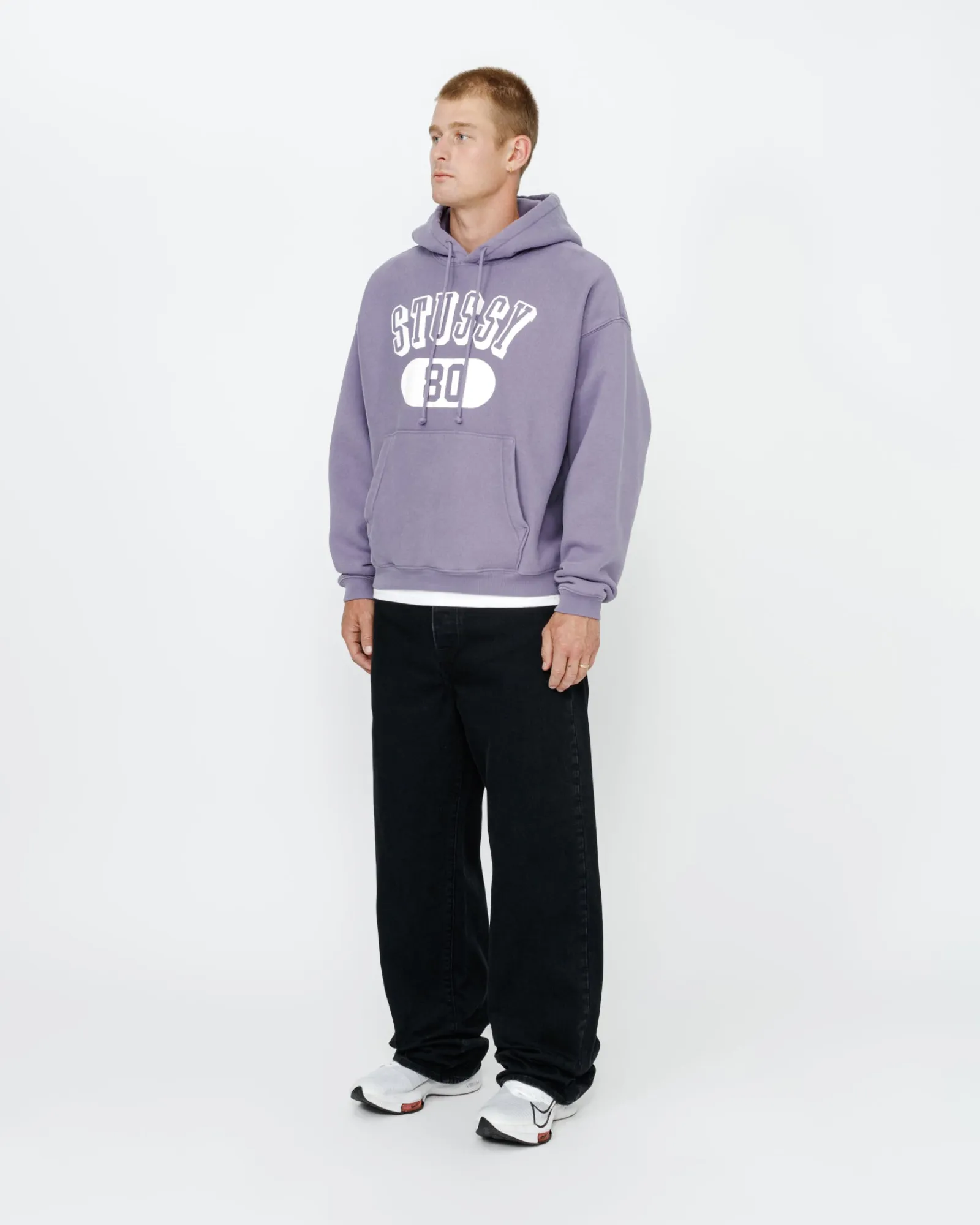 Hoodies>Stüssy STUSSY 80 RELAXED HOODIE Ash Purple