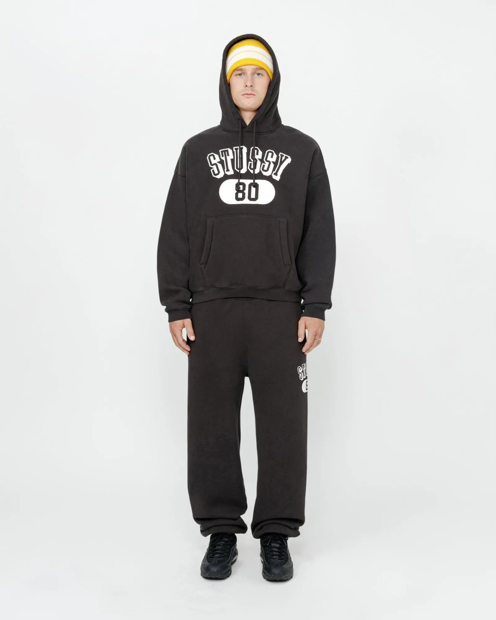 Hoodies>Stüssy STUSSY 80 RELAXED HOODIE Washed Black