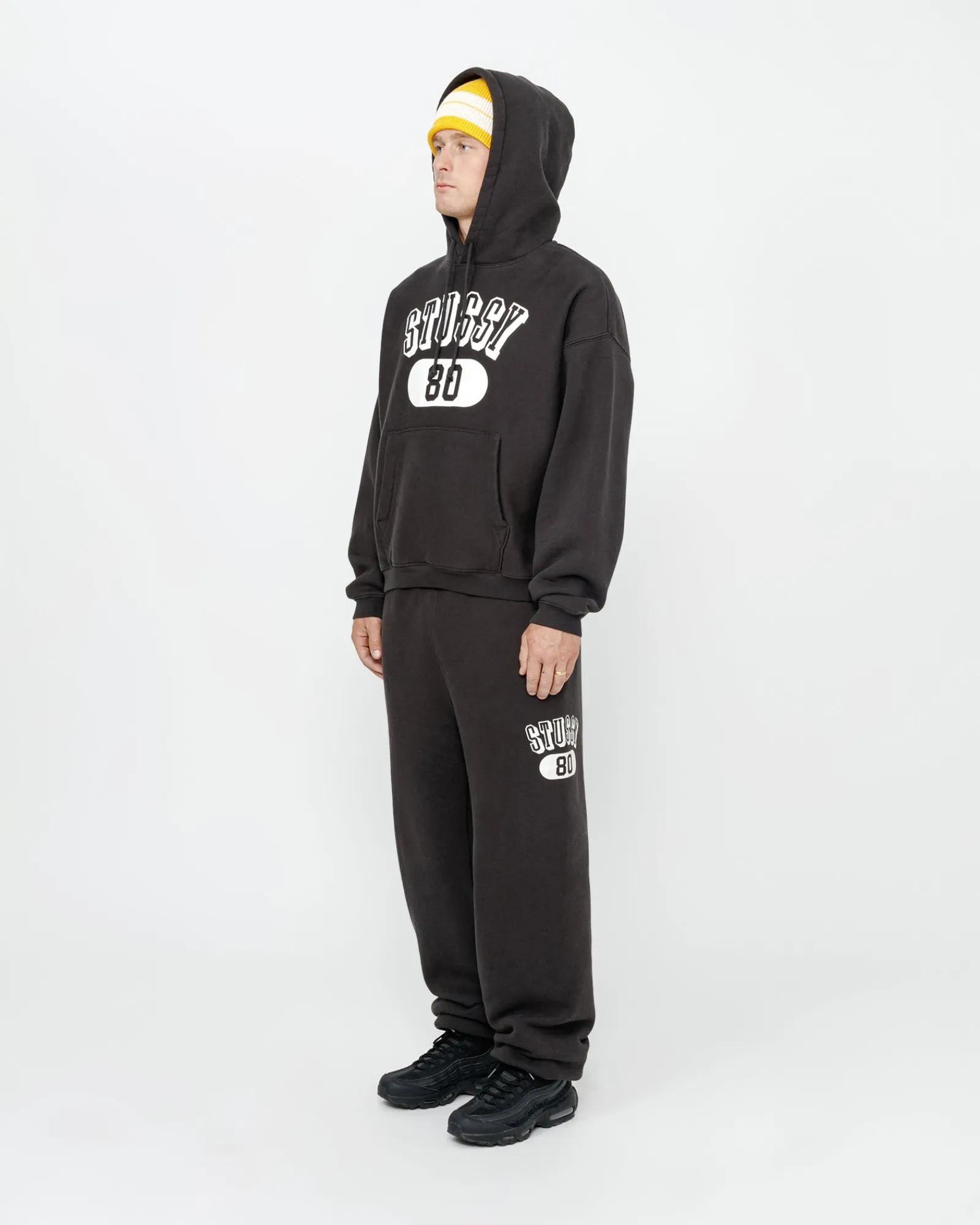 Hoodies>Stüssy STUSSY 80 RELAXED HOODIE Washed Black
