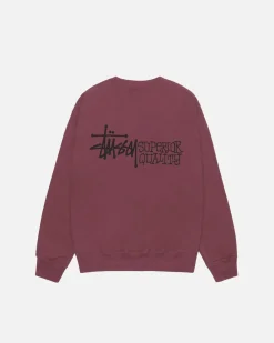 Crews>Stüssy SUPERIOR QUALITY CREW Oxblood