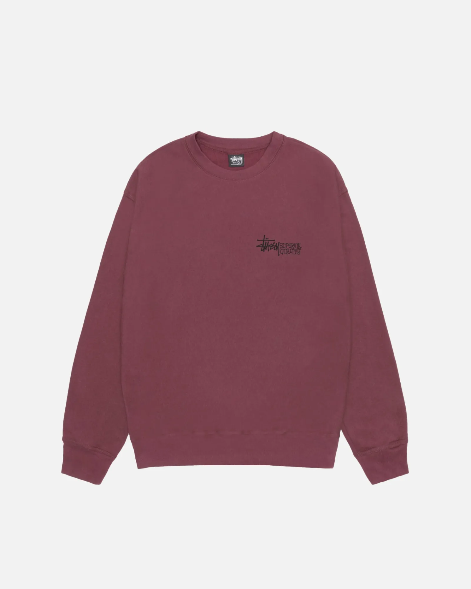 Crews>Stüssy SUPERIOR QUALITY CREW Oxblood