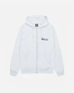 Hoodies>Stüssy SUPERIOR QUALITY ZIP HOODIE Ash Heather