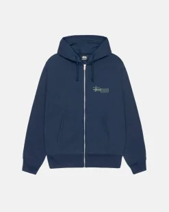 Hoodies>Stüssy SUPERIOR QUALITY ZIP HOODIE Navy