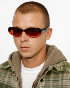 Accessories|Eyegear>Stüssy TRACY SUNGLASSES Gradient Orange/Dark Peach