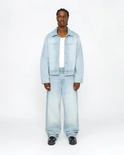 Denim|Outerwear>Stüssy TRUCKER JACKET DENIM Light Wash