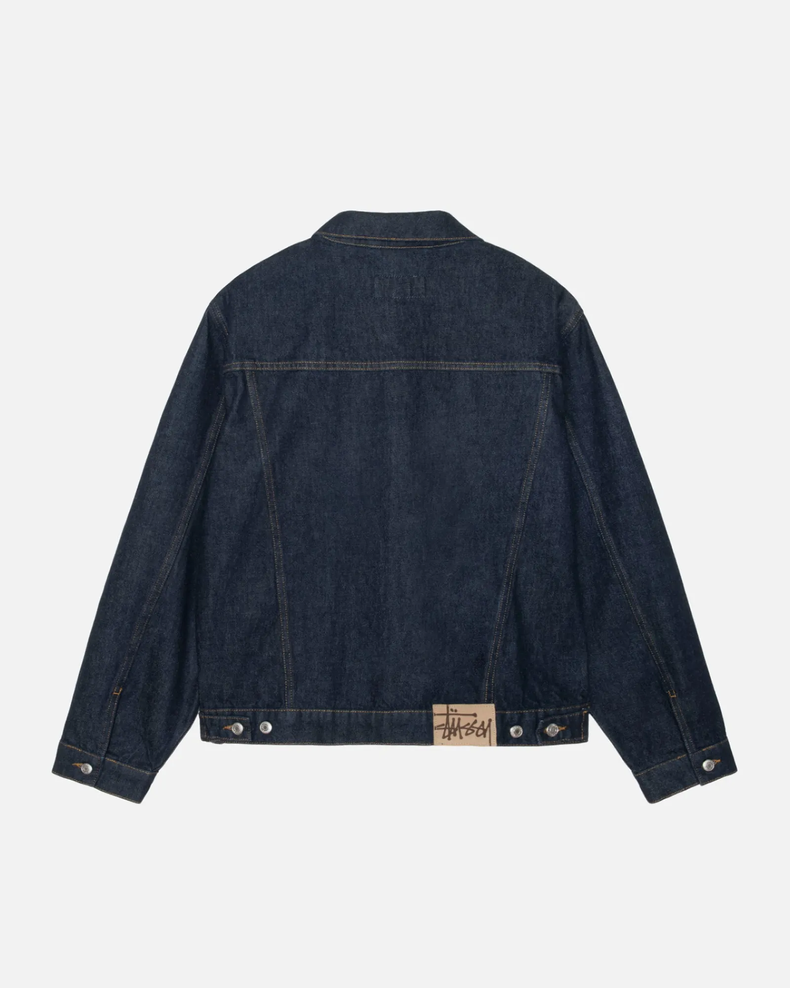 Denim|Outerwear>Stüssy TRUCKER JACKET DENIM Rinsed Indigo