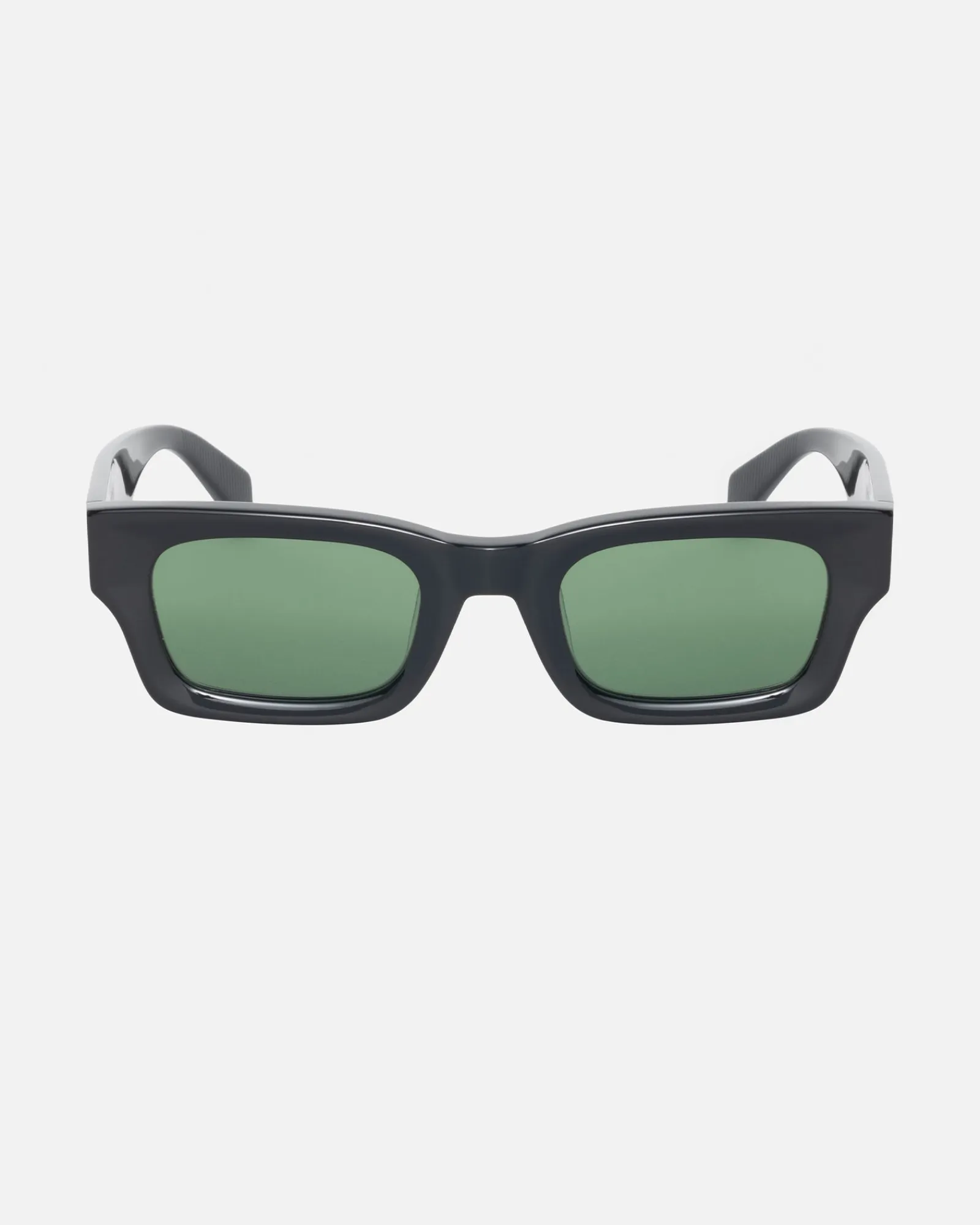 Accessories|Eyegear>Stüssy VINCENT SUNGLASSES Black / Green Lens