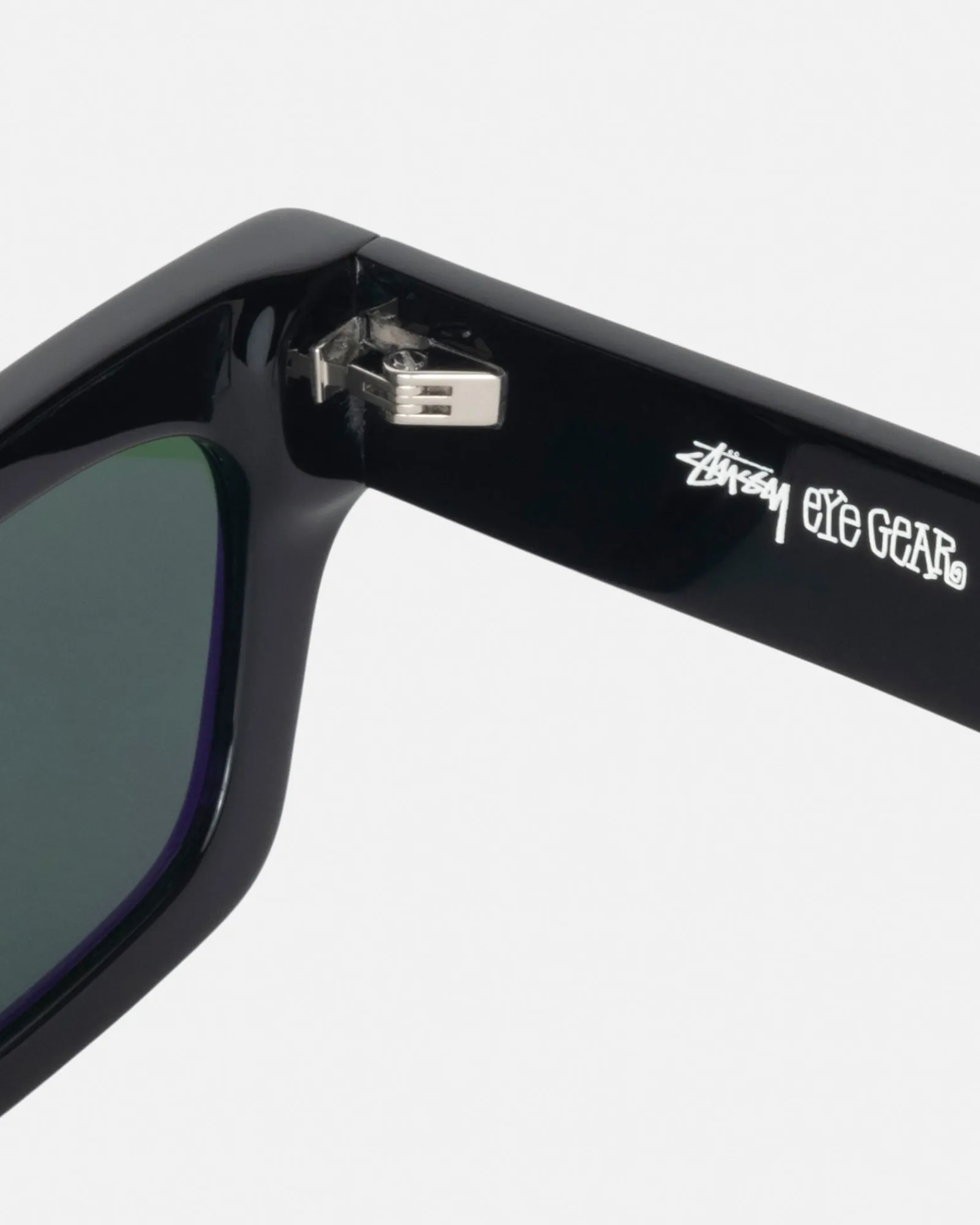 Accessories|Eyegear>Stüssy VINCENT SUNGLASSES Black / Green Lens