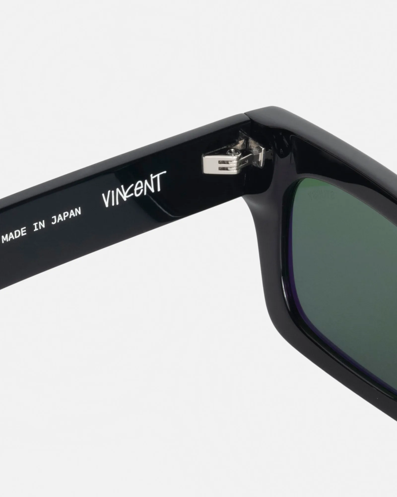 Accessories|Eyegear>Stüssy VINCENT SUNGLASSES Black / Green Lens