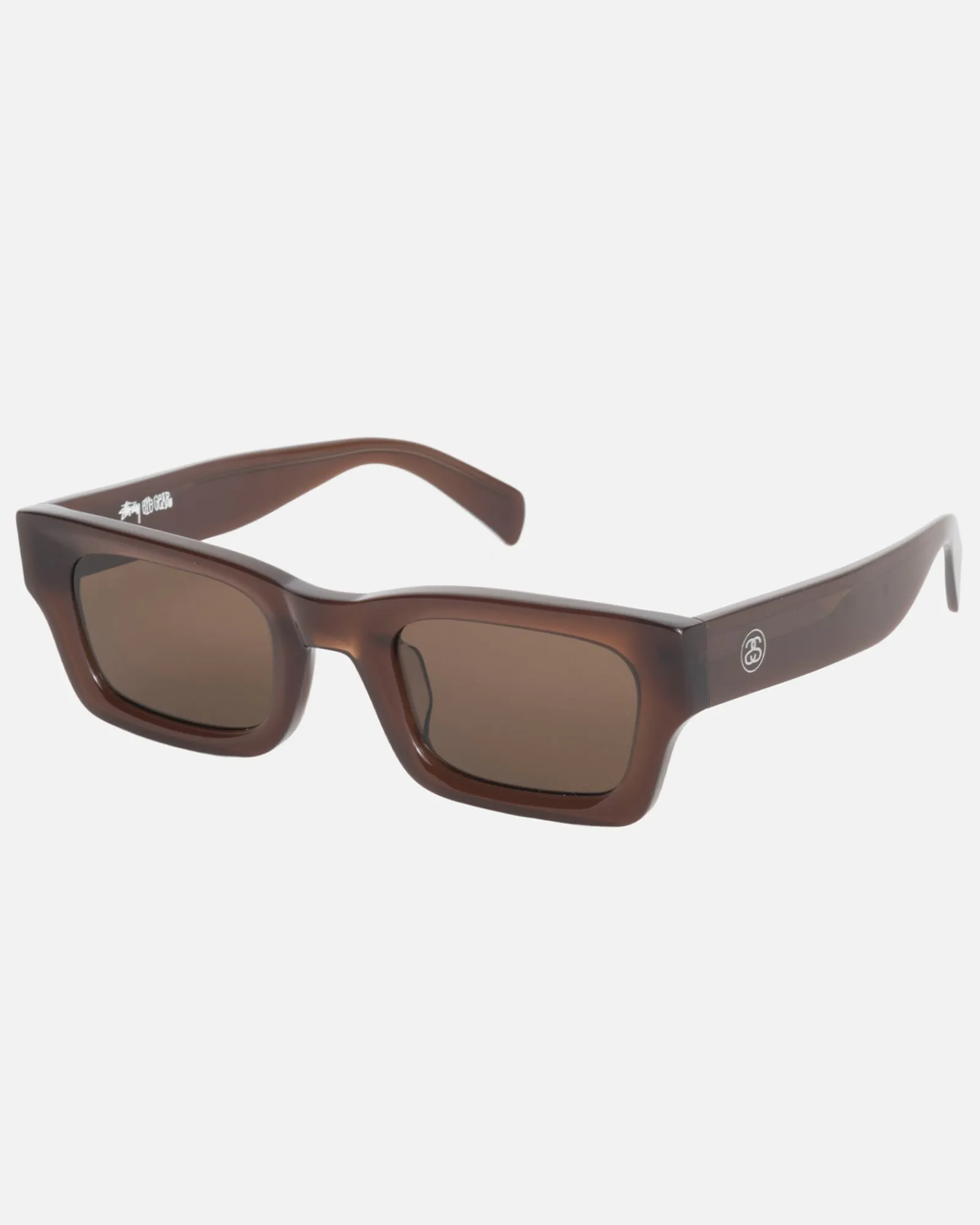 Accessories|Eyegear>Stüssy VINCENT SUNGLASSES Espresso / Brown Lens