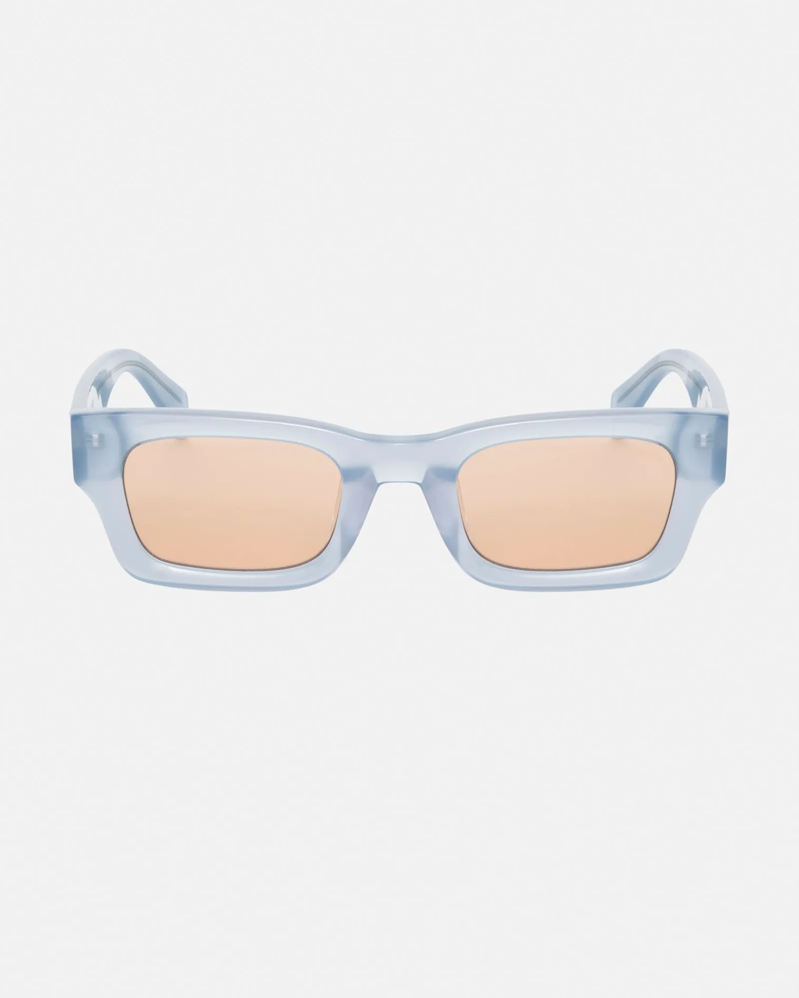 Accessories|Eyegear>Stüssy VINCENT SUNGLASSES Slate Blue / Orange Lens