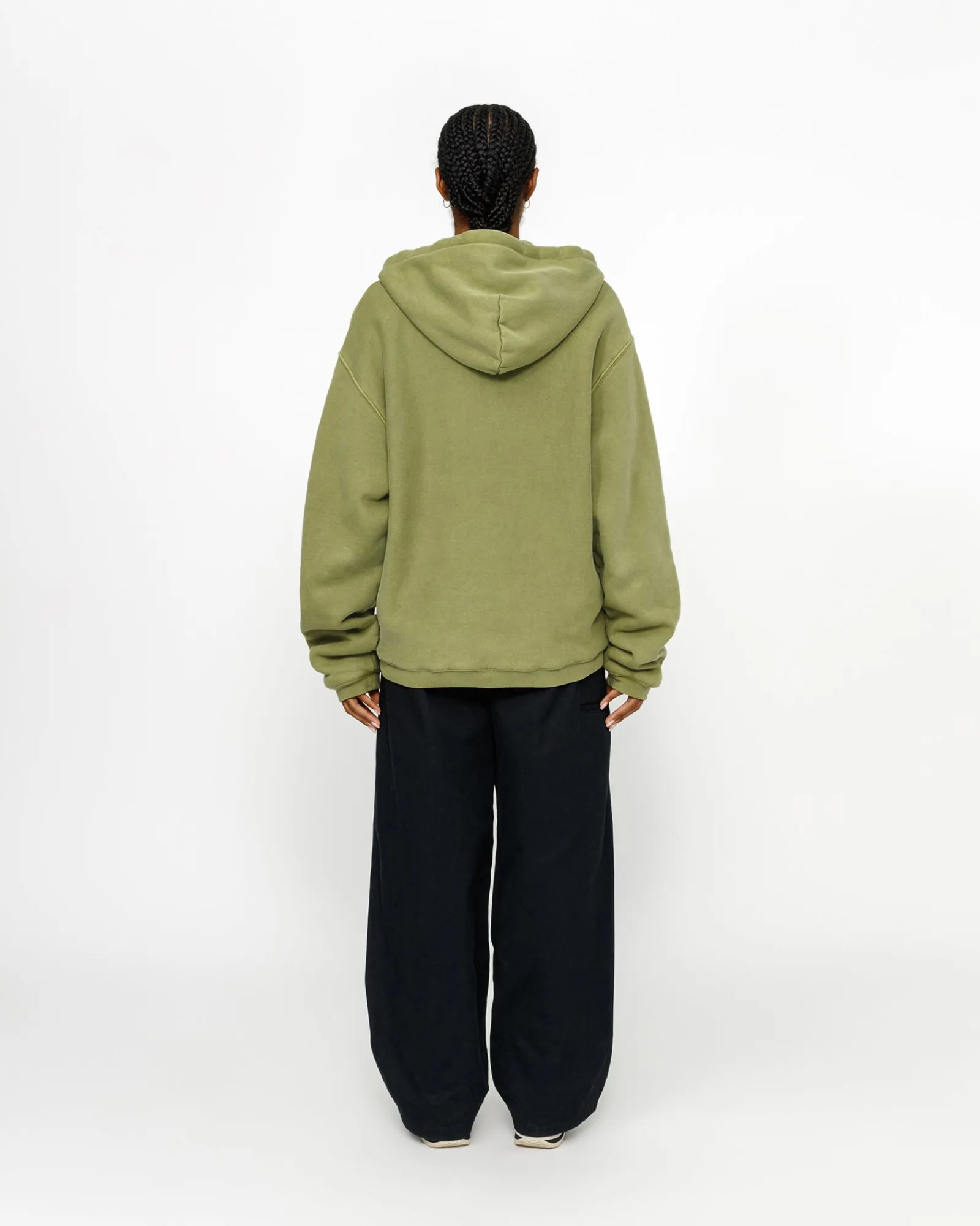 Hoodies>Stüssy WAFFLE LINED ZIP HOODIE Green
