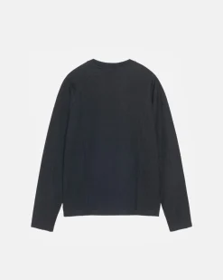 Tees>Stüssy WAVE JERSEY CREW Black