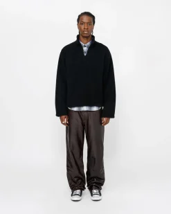 Knits>Stüssy WOOL BLEND SHERPA PULLOVER Black