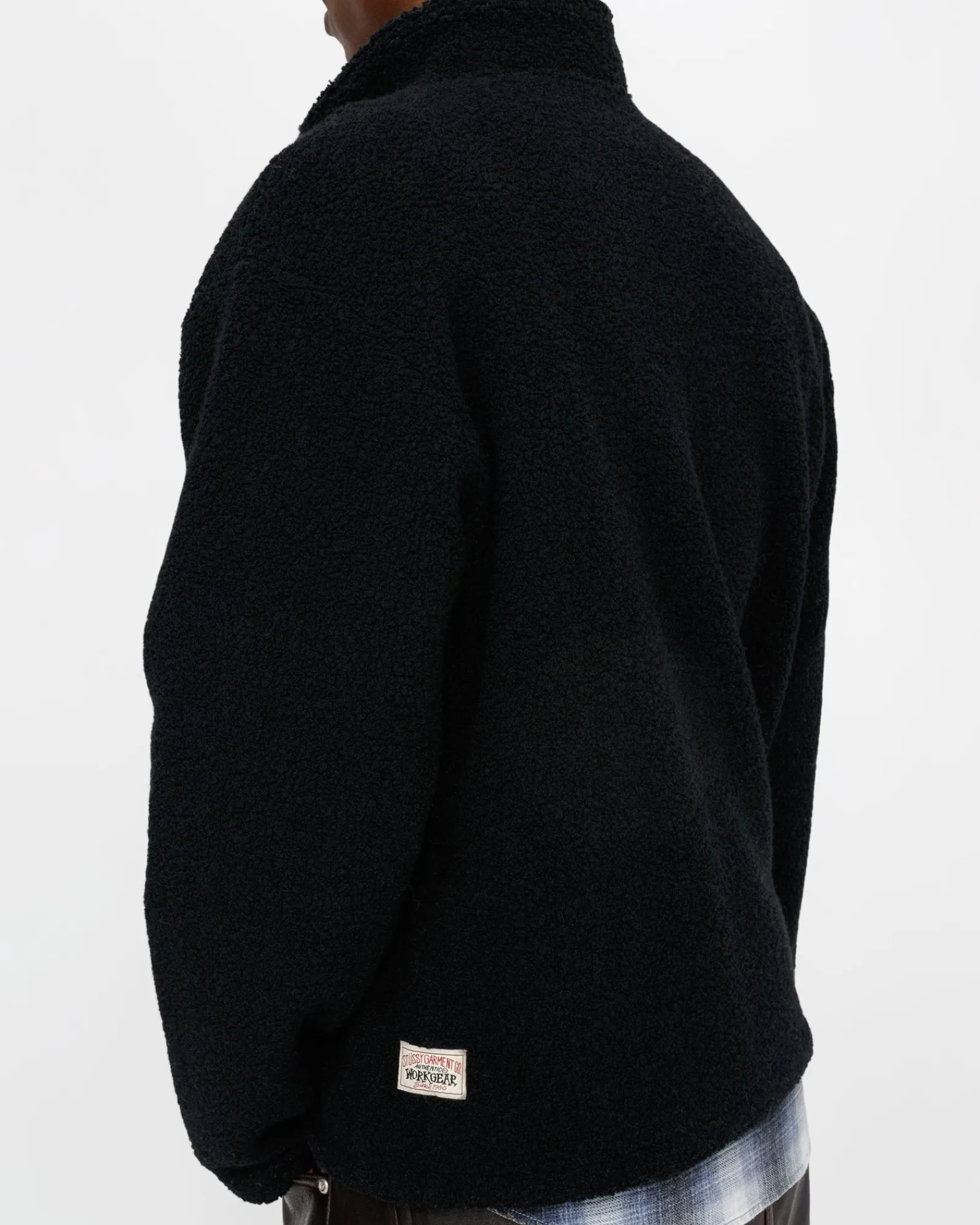Knits>Stüssy WOOL BLEND SHERPA PULLOVER Black