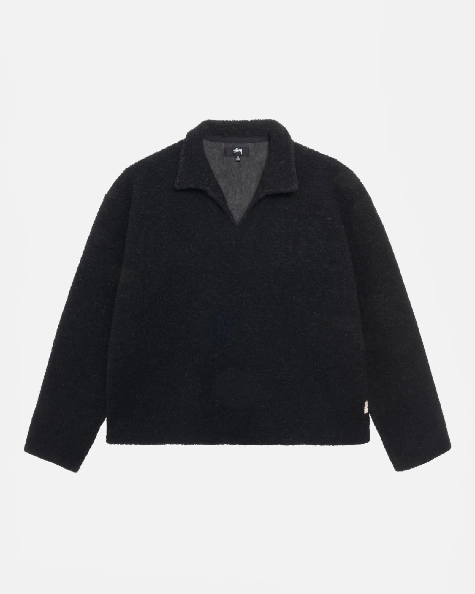 Knits>Stüssy WOOL BLEND SHERPA PULLOVER Black