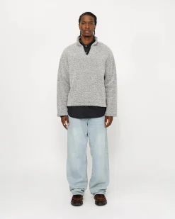 Knits>Stüssy WOOL BLEND SHERPA PULLOVER Cloud