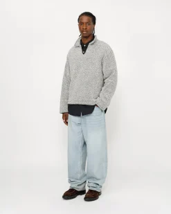 Knits>Stüssy WOOL BLEND SHERPA PULLOVER Cloud