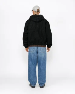 Outerwear>Stüssy WORK JACKET CANVAS NEEDLE PUNCH Black