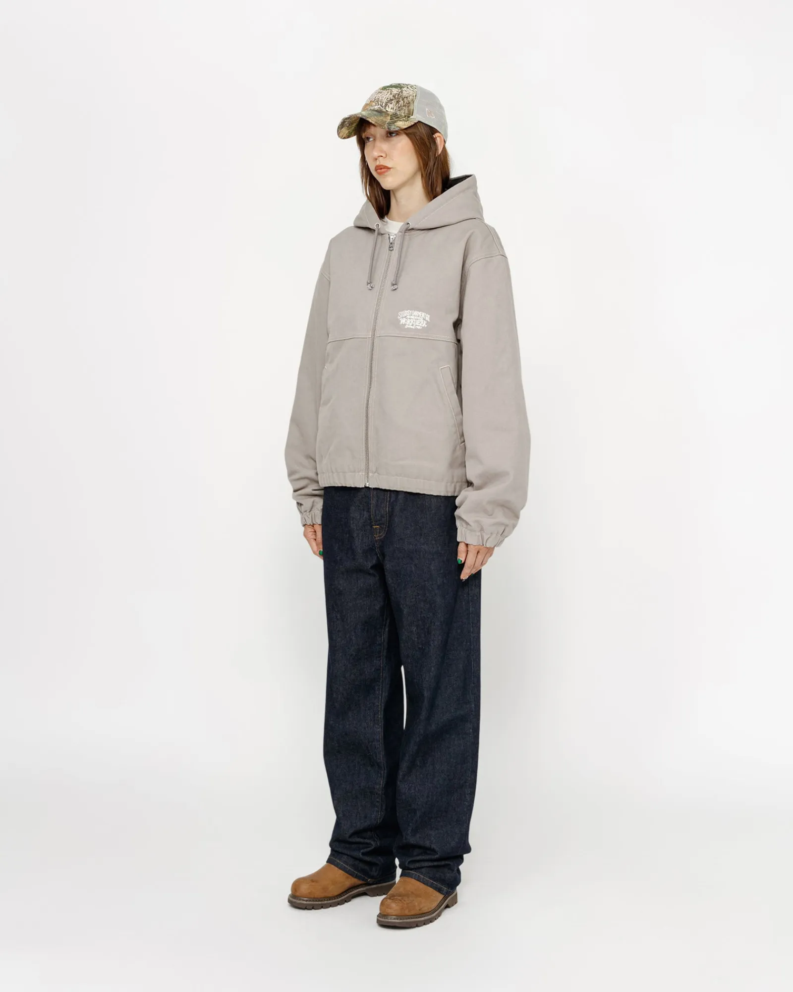 Outerwear>Stüssy WORK JACKET CONTRAST STITCH Grey