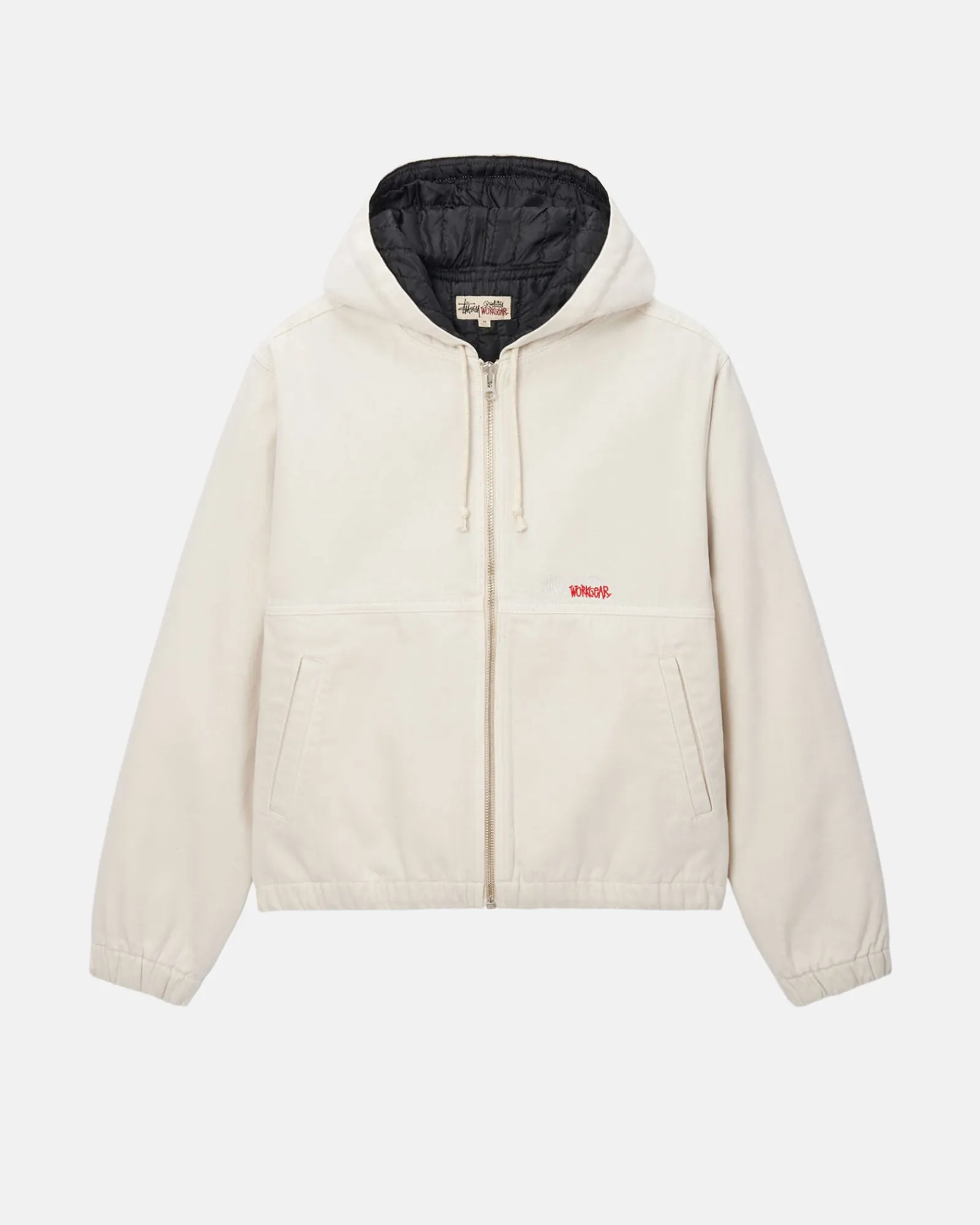 Outerwear>Stüssy WORK JACKET INSULATED CANVAS Bone