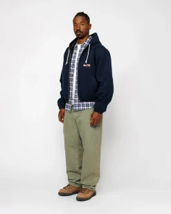 Outerwear>Stüssy WORK JACKET INSULATED CANVAS Navy