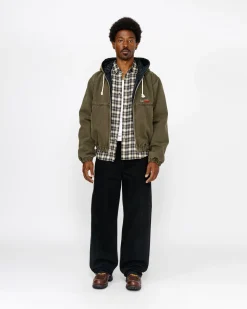 Outerwear>Stüssy WORK JACKET INSULATED CANVAS Olive