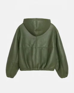 Outerwear>Stüssy WORK JACKET SHEARLING Green