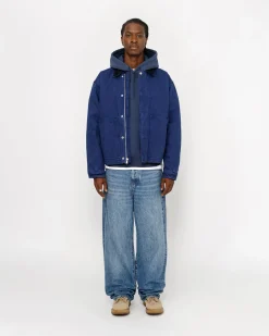 Outerwear>Stüssy WORKGEAR JACKET Blue
