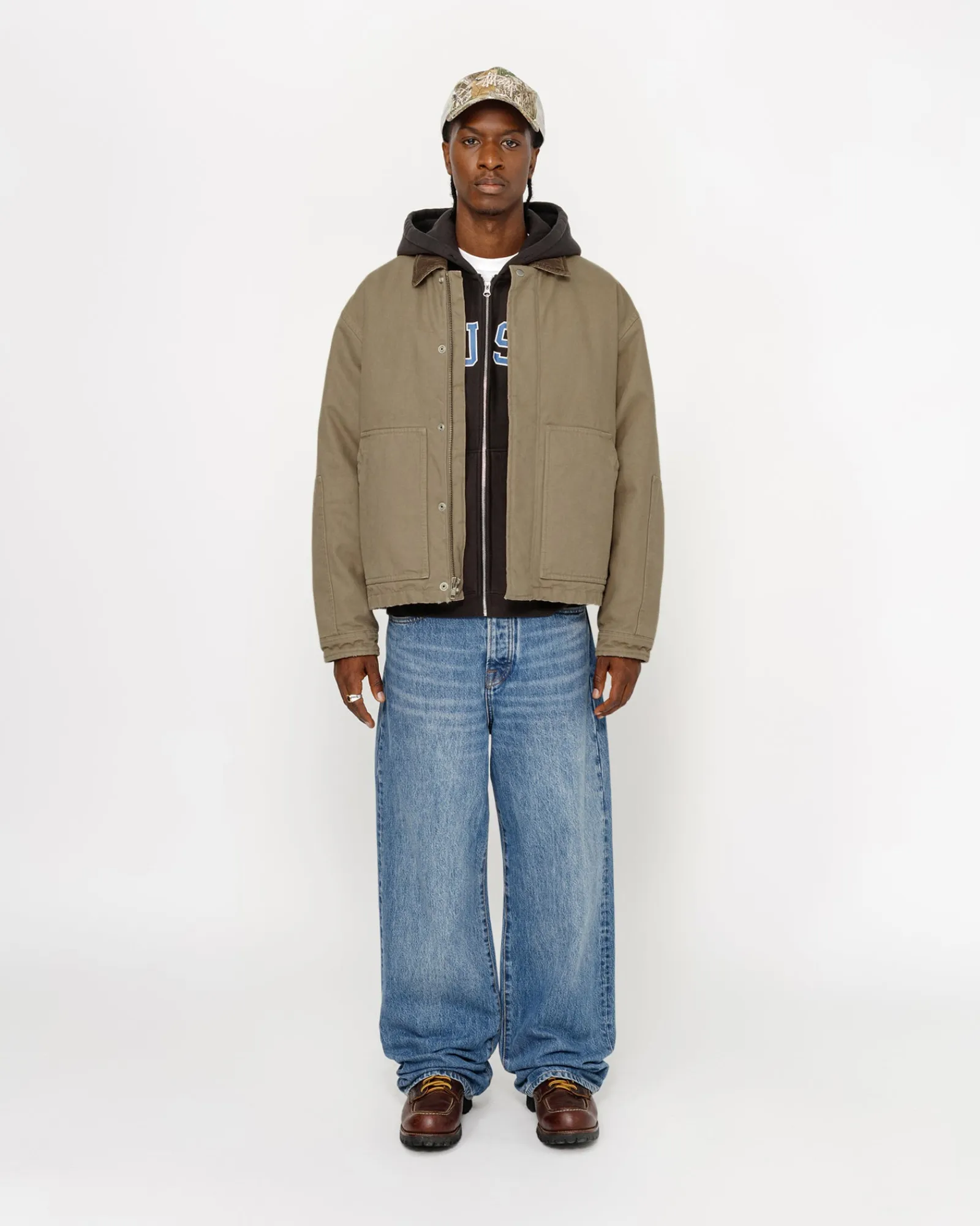 Outerwear>Stüssy WORKGEAR JACKET Khaki